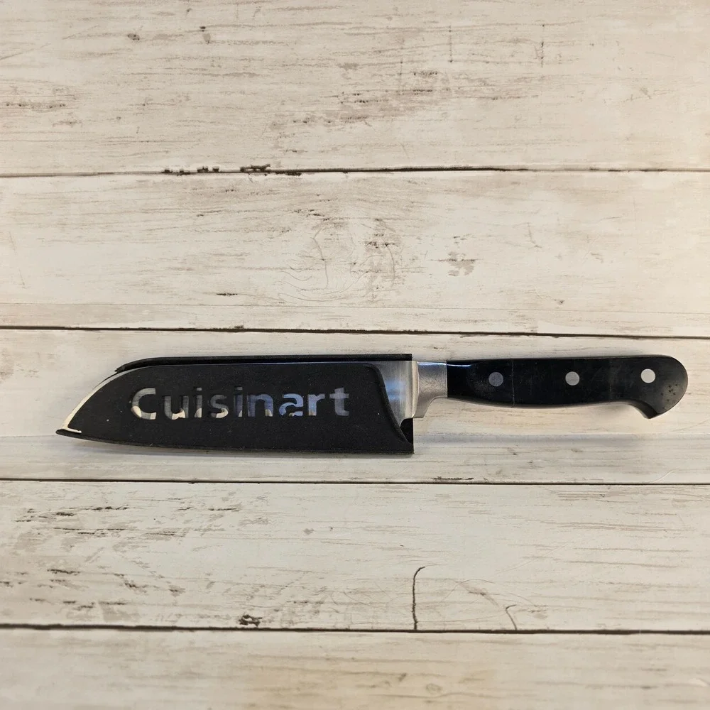 Cuisinart C77TR-7SAN Triple Rivet 7 Inch Santoku Knife with Blade Guard‎ Black
